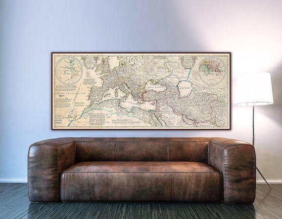 Roman Empire Map Print: Large Antique Historical Wall Art