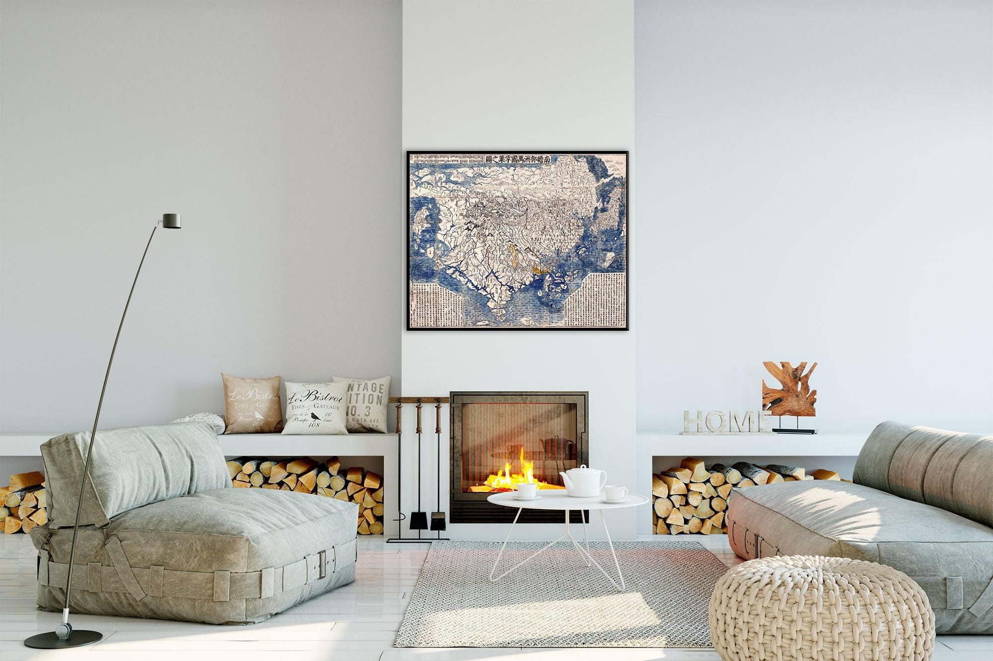Japanese Buddhist World Map Print: 1710 Vintage Cosmography - Etsy