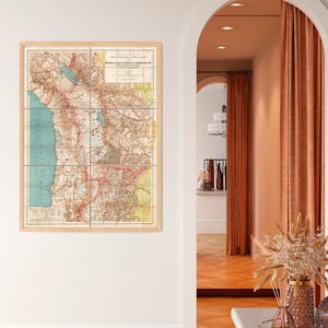 Wandkarte der Anden-Gebirgsregion, Landkarte im großen Maßstab der südamerikanischen Highlands von Bolivien, Argentinien, Chile und Peru, Geschenkdekor.