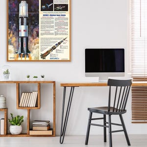 Saturn V Rocket NASA Educational Poster from 1967 - An Apollo Missions Must-Have
