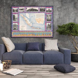 Impression de la carte des Indes orientales néerlandaises : Java, voies ferrées, élévation des montagnes