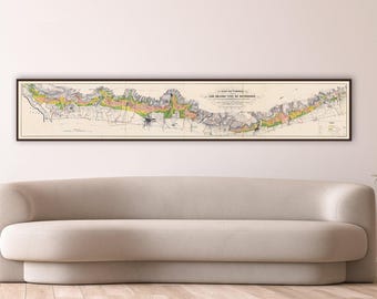 Carte des vins de France : vignobles de Bourgogne - oeuvres d'art murales vintage