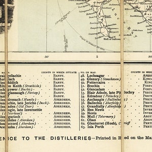 Scotland map showing the distilleries, Scotland's Whisky Map The Best Distilleries, Scottish Whisky poster gift. image 4