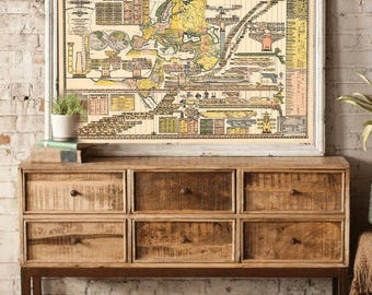 Antique Biblical History Chart, Genealogy Timeline, Adam to Christ
