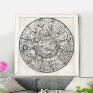 Diagramme historique de l'empire romain impérial, avec 2 cartes de la Méditerranée au centre, art mural antique de l'empire romain.