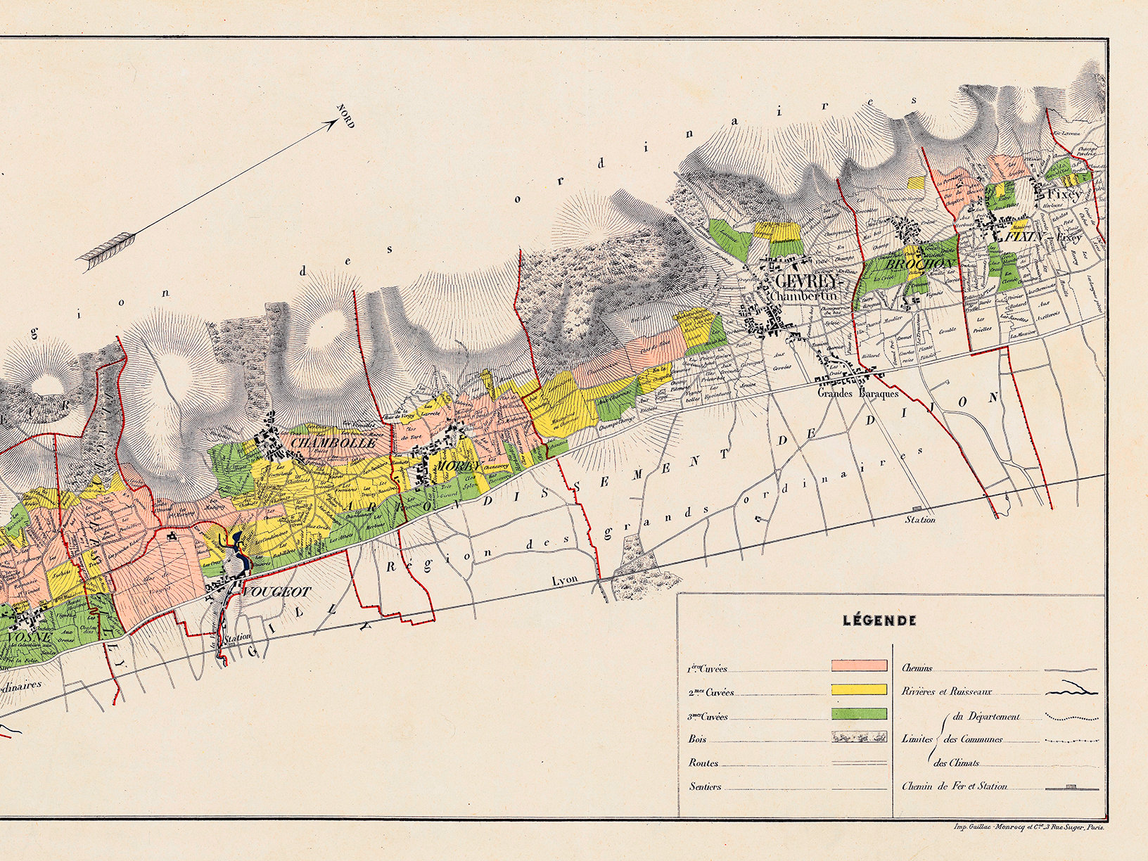 Burgundy Wine Map