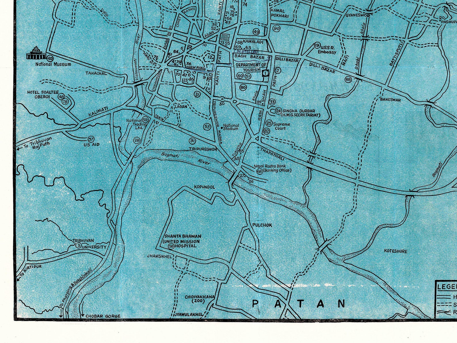 Vintage Map of Kathmandu Old Kathmandu Map Kathmandu Nepal - Etsy