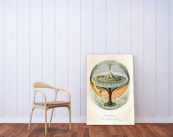Yggdrasil Print: Norse Mythology, Sacred Tree of the World