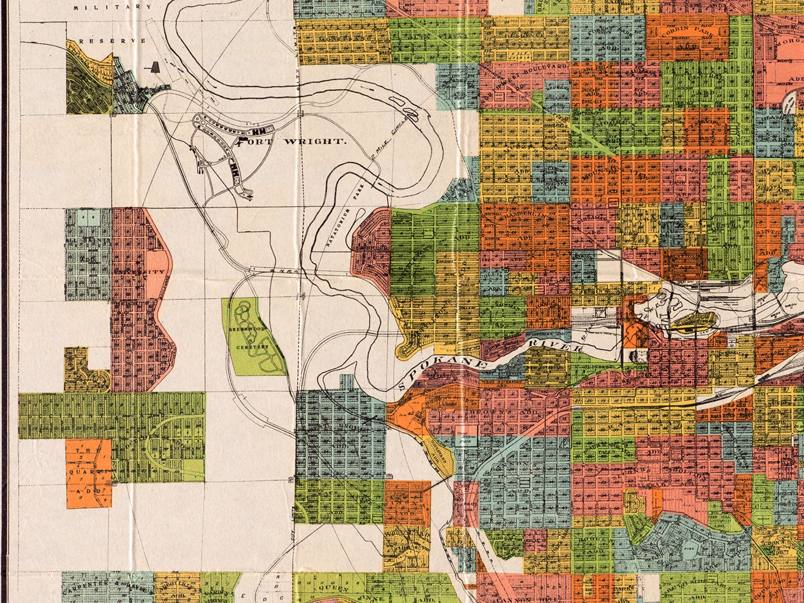 Old Spokane Map Vintage Map of Spokane Spokane Poster Map - Etsy