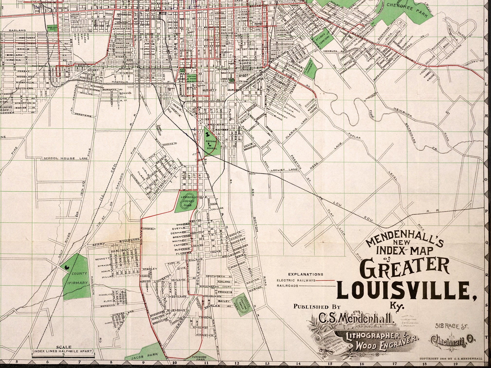 Vintage Map of Louisville Kentucky (1873) Hand & Bath Towel by