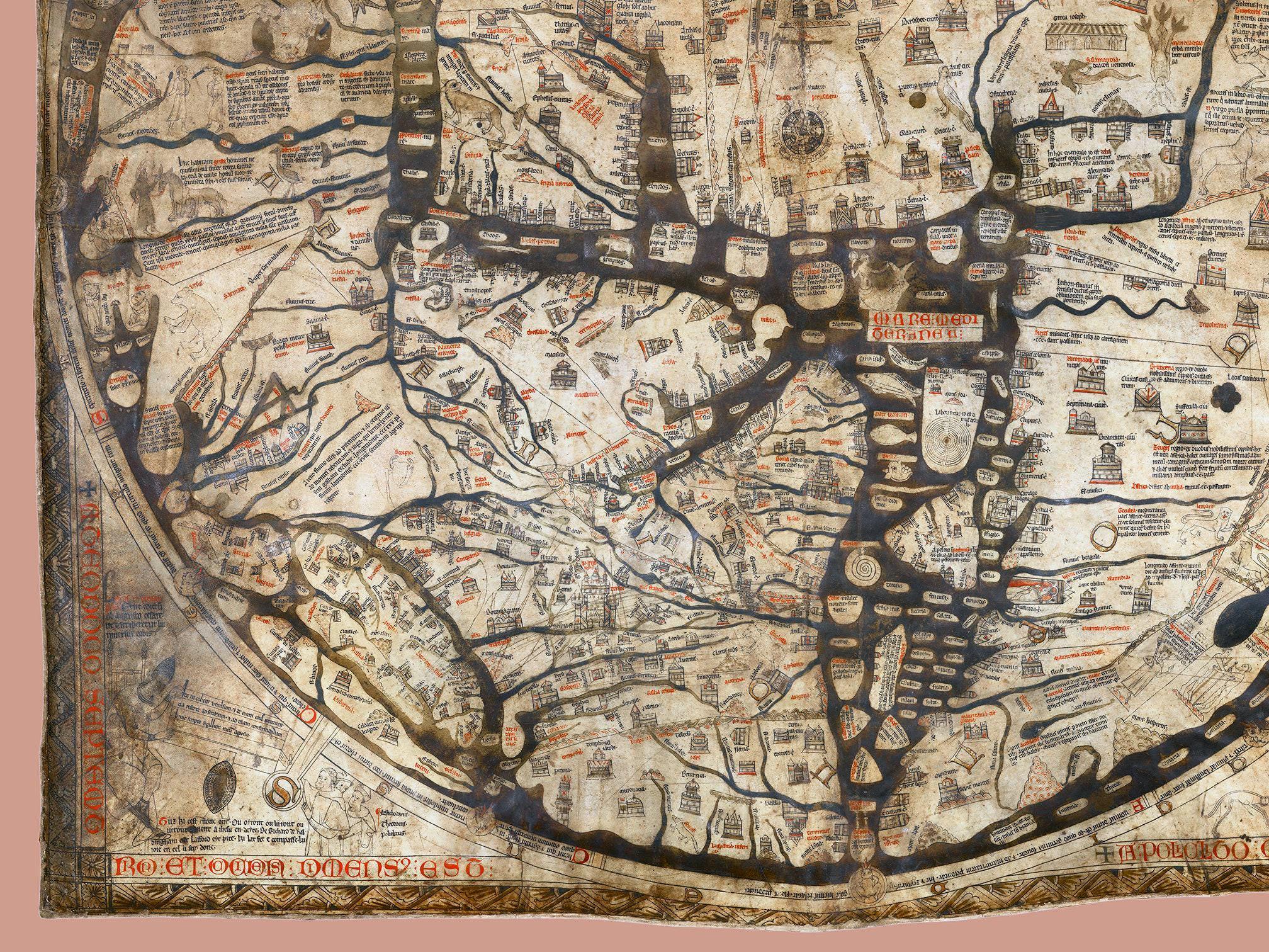 ヘレフォード マッパ ムンディ プリント: 中世の世界地図アート - Etsy