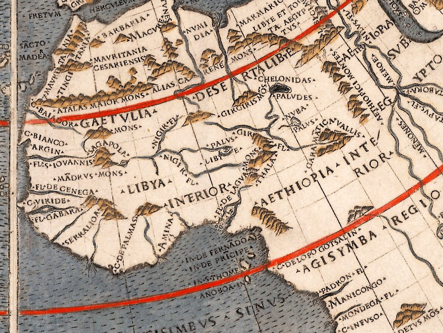 Ruysch Map 1507. Famous map of the world earliest depiction Etsy