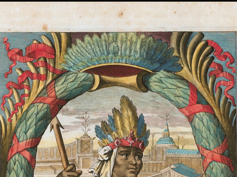 Aztec King Montezuma. The famous portrait of Montezuma, the last king of the Aztecs. Aztec art, Aztec print, Aztec poster, Aztec wall art. image 4
