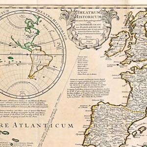 Historical map showing the Roman Empire and surrounding barbarian tribes in 400 AD, by cartographer Guillaume Delisle.