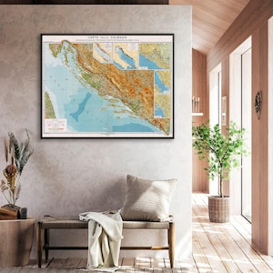 Dalmatia Map Print: Vintage Croatia Art, Adriatic Sea