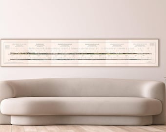 Impresión panorámica de los Alpes italianos: mapa vintage de las cordilleras