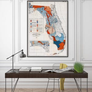 Mapa geológico antiguo de Florida, 1945 (sin enmarcar)