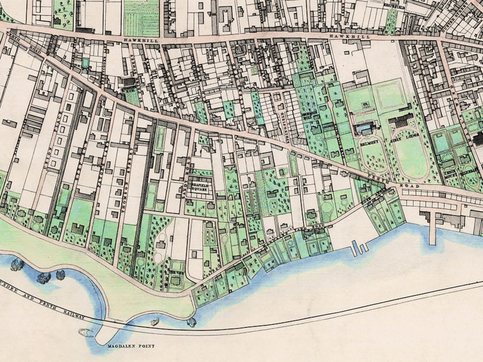Vintage Map of Dundee Old Dundee Map Dundee Scotland Dundee Etsy UK