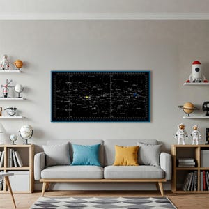 Apollo 11 Star Chart Print: Retro NASA History Art