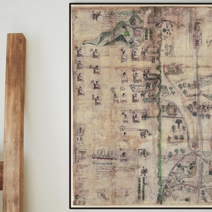 Codex Quetzalecatzin Art Print: Mesoamerican Aztec Decor