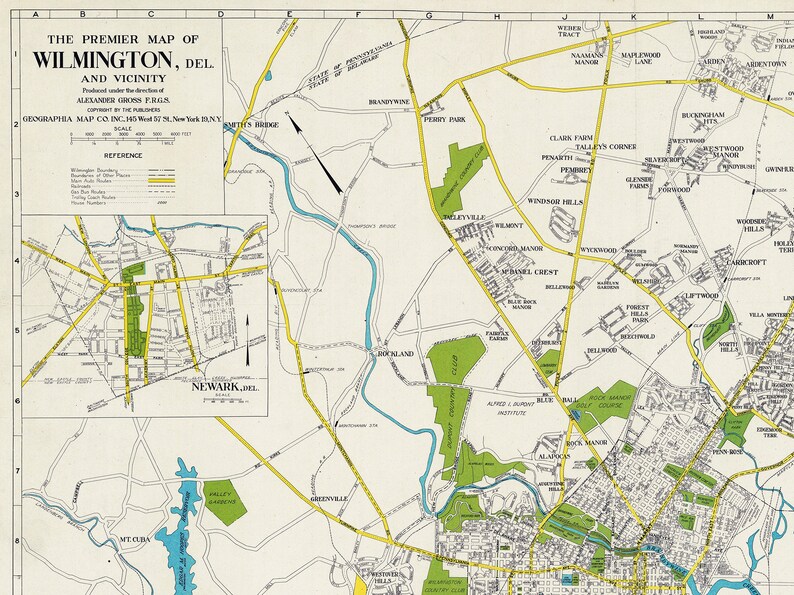 Old Map of Wilmington DE Vintage Wilmington Delaware Map - Etsy