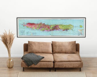 Vintage New Caledonia Map Print: 1930s Wall Art
