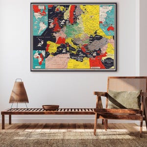 Impresión de mapas de la Segunda Guerra Mundial: eventos fechados, acciones de combate