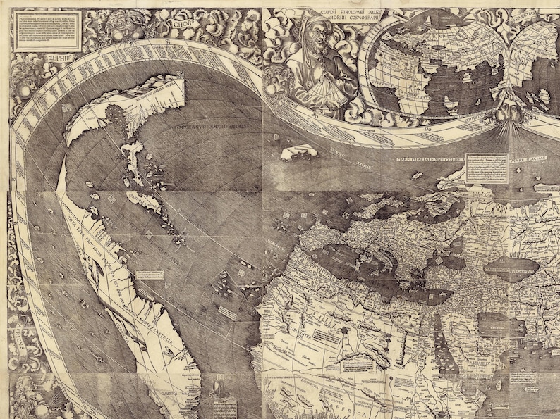 Martin Waldseemüller’s 1507 world map, the first document to name 'America'.