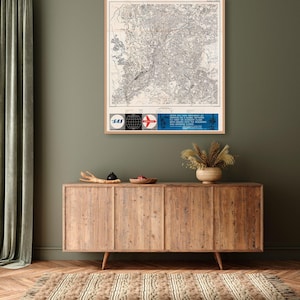 Kuala Lumpur Map Print: Vintage Malaysia City Center Art