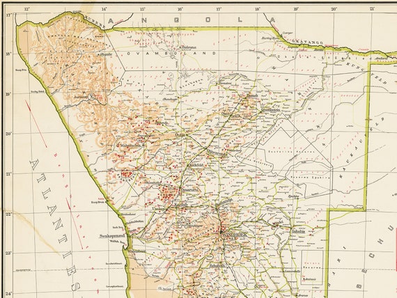 Namibia Map Africa