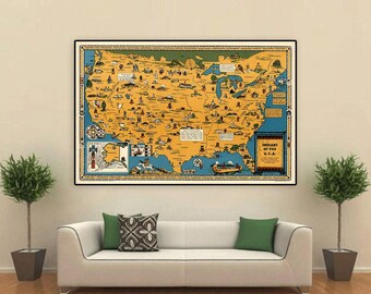 ネイティブアメリカン部族の地図ポスター：アメリカの歴史アート