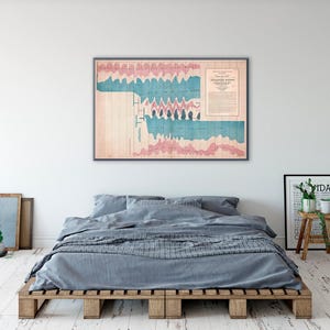 Stampa della carta dei venti dell'Oceano Atlantico: mappa di navigazione marina d'epoca