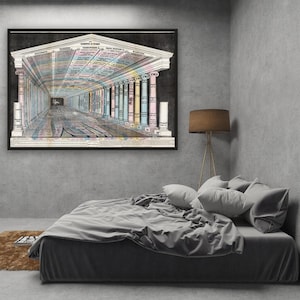 Vintage World History Timeline Map Art Print image 1