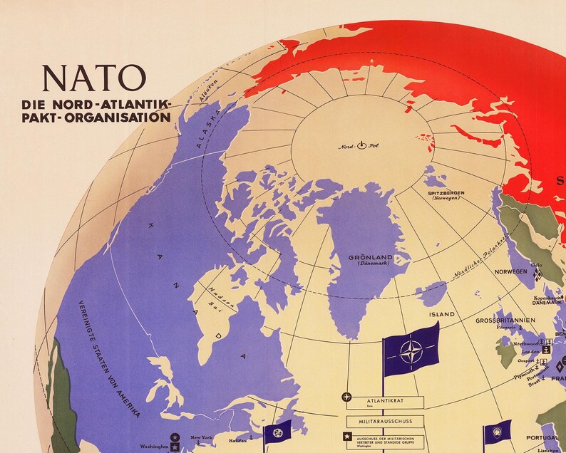 Cold Command 1956 NATO Command Map Poster | Cold War Military Print - Etsy
