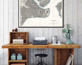 Vintage Constantinople (Istanbul) Map Print: 1870 Detailed City Plan