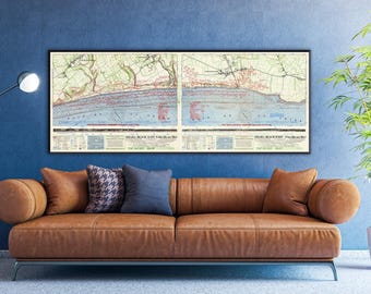 Omaha Beach WWII Map: D-Day Normandy Landing - BIGOT Classified Print