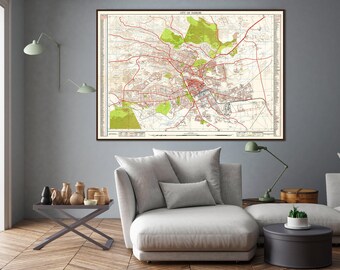 Vintage Nairobi Map Print: 1960s Kenya Wall Art