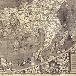 Martin Waldseemüller’s 1507 world map, the first document to name 'America'.