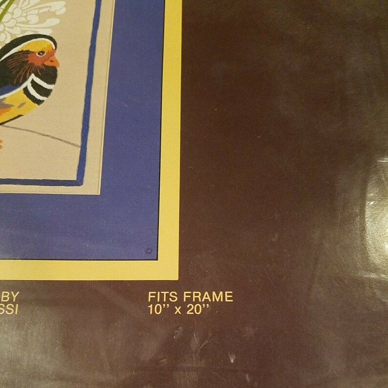 Sunset Stitchery Mandarin Duck Embroidery Kit 2551 New 1982 Nancy Rossi 10 x 20