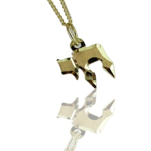 Minimalistischer 14K Gold Anhänger, Chai Anhänger, Chai Anhänger, Jüdischer Schmuck