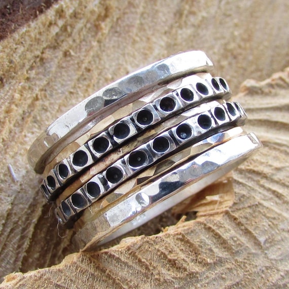 Anello Girevole Personalizzato In Argento Sterling E Ottone Con Cuore – 6 Mm - Italia - Foto 8