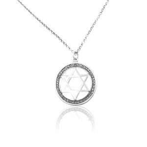 Jewish Star Necklace-Star of david necklace (Magen David) - statement sterling silver Bar Mitzvah Gift-Jewish Jewelry