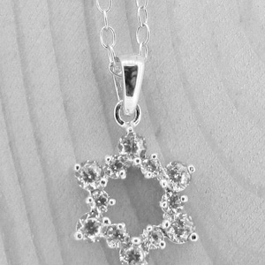 Jewish Necklace, Golden Star Of David, Israeli Necklaces, Crystal Pendant, Star Of David Charm, Star Of David Chains, Jewish Charms