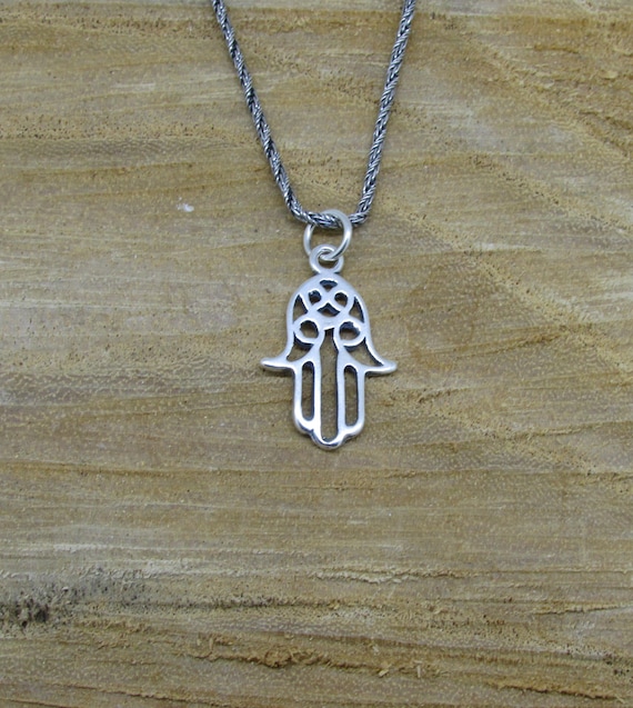Hamsa Necklace Hamsa Hand Judaica Jewelry Jewish Jewelry Hamsa