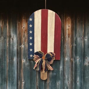 American Flag Popsicle | Hanging Decor | Americana Decor | Patriotic Decor