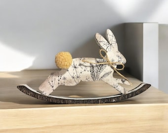Rocking Bunny | Hopping Bunny | Spring Decor | Easter Decor