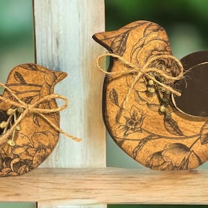 Set of Freestanding Birds | Spring Decor | Easter Decor