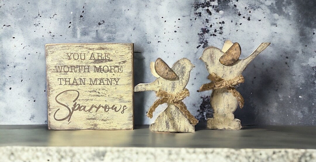 Matthew 10:31 | Set of Sparrows on Stand | You Are Worth More Than Many ...