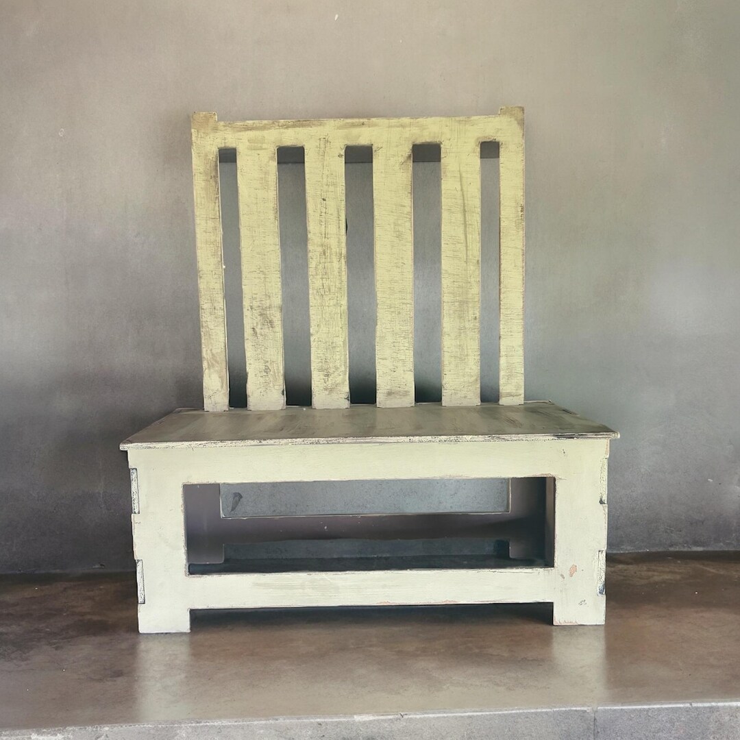 Rustic Farmhouse Bench Riser | Mini Bench | Small Plant Stand - Etsy