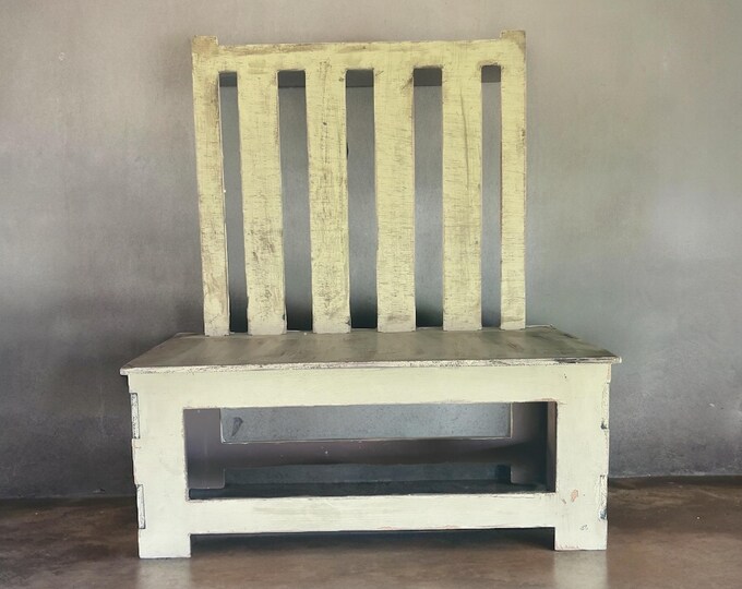 Rustic Farmhouse Bench Riser | Mini Bench | Small Plant Stand - Etsy